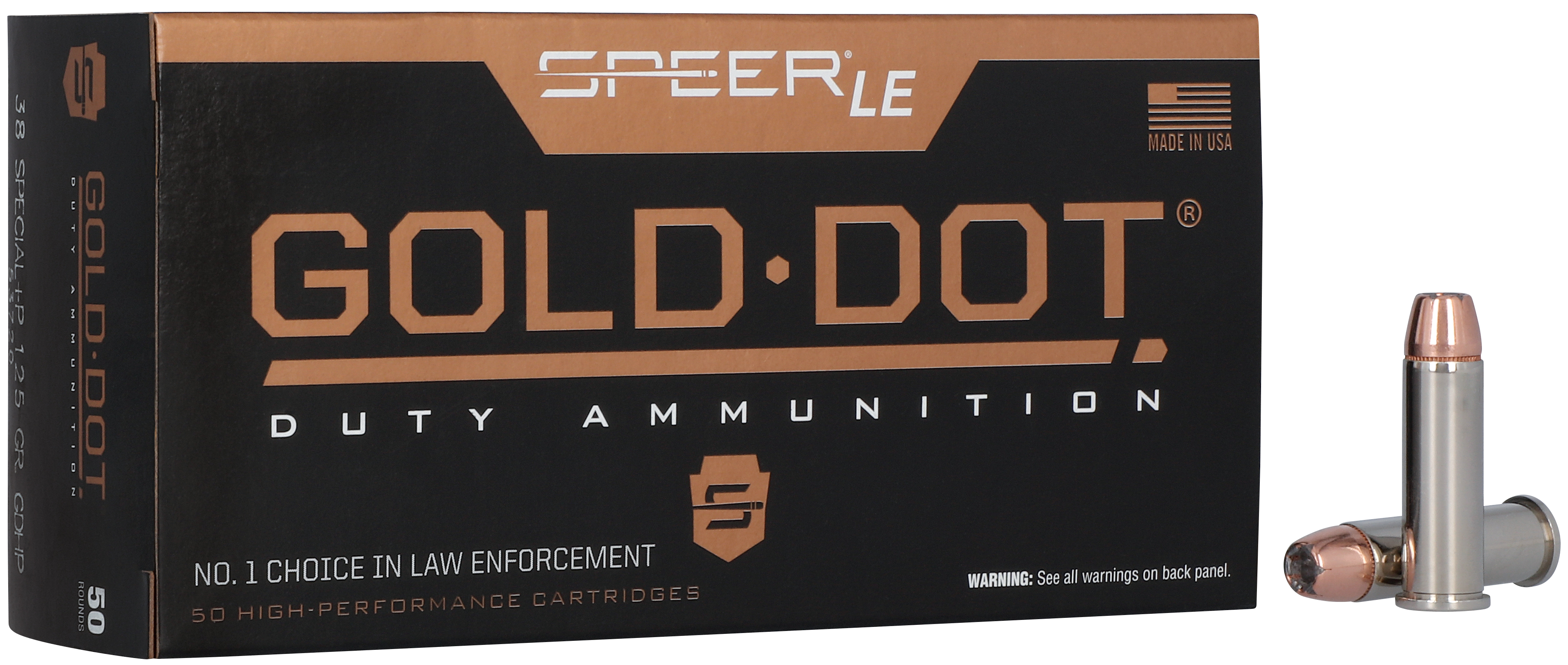 SPEER GOLD DOT 38SPL+P 125 GRAIN HOLLOW POINT 