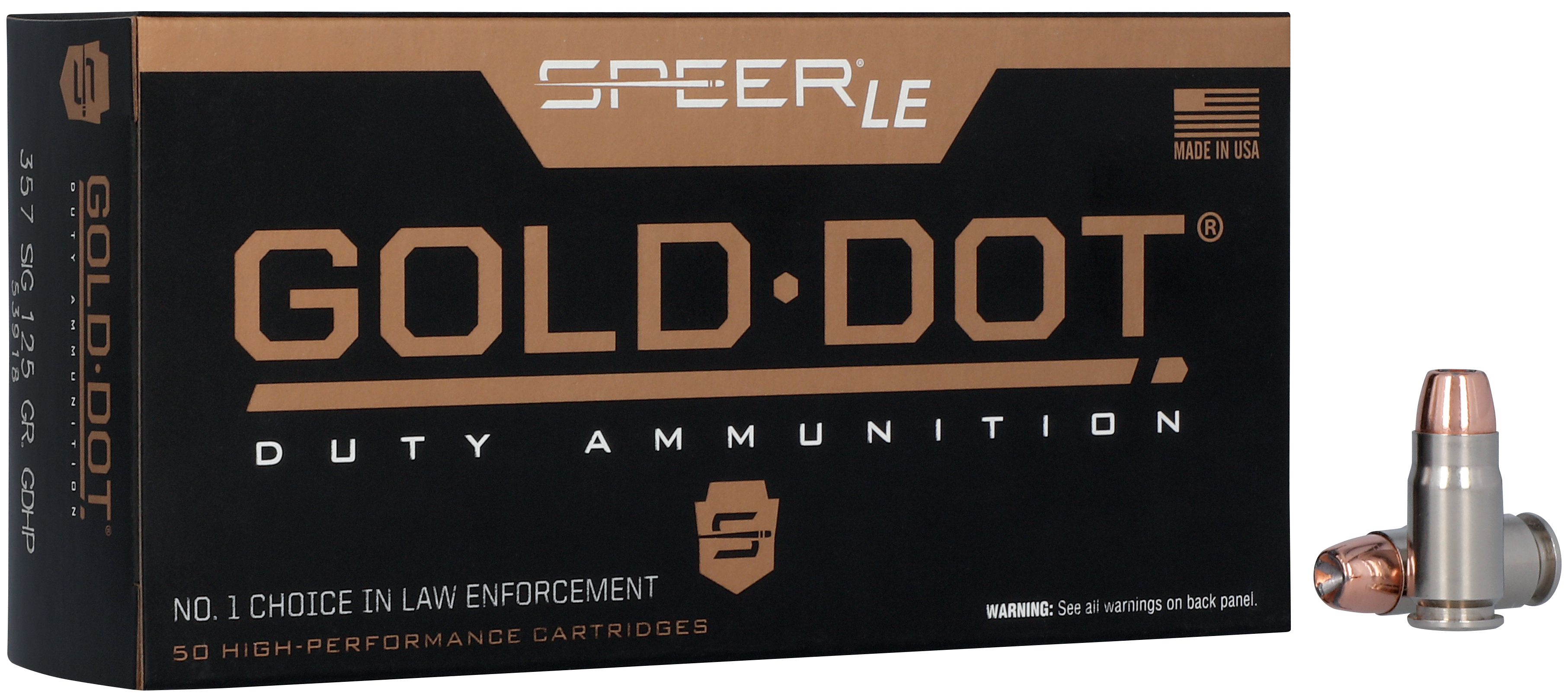 SPEER GOLD DOT 357SIG 125 GRAIN HOLLOW POINT 