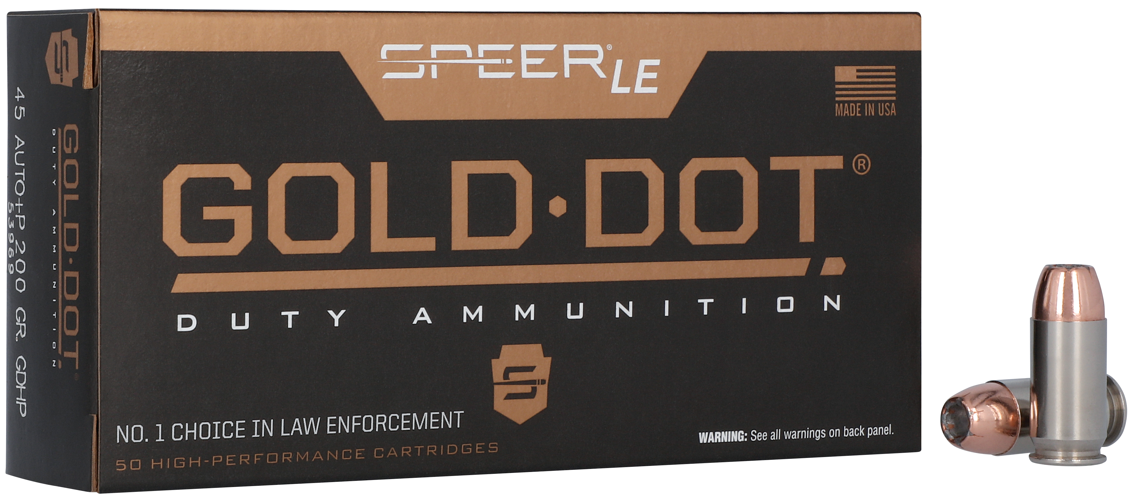 SPEER GOLD DOT 45AUTO +P 200 GRAIN HOLLOW POINT 