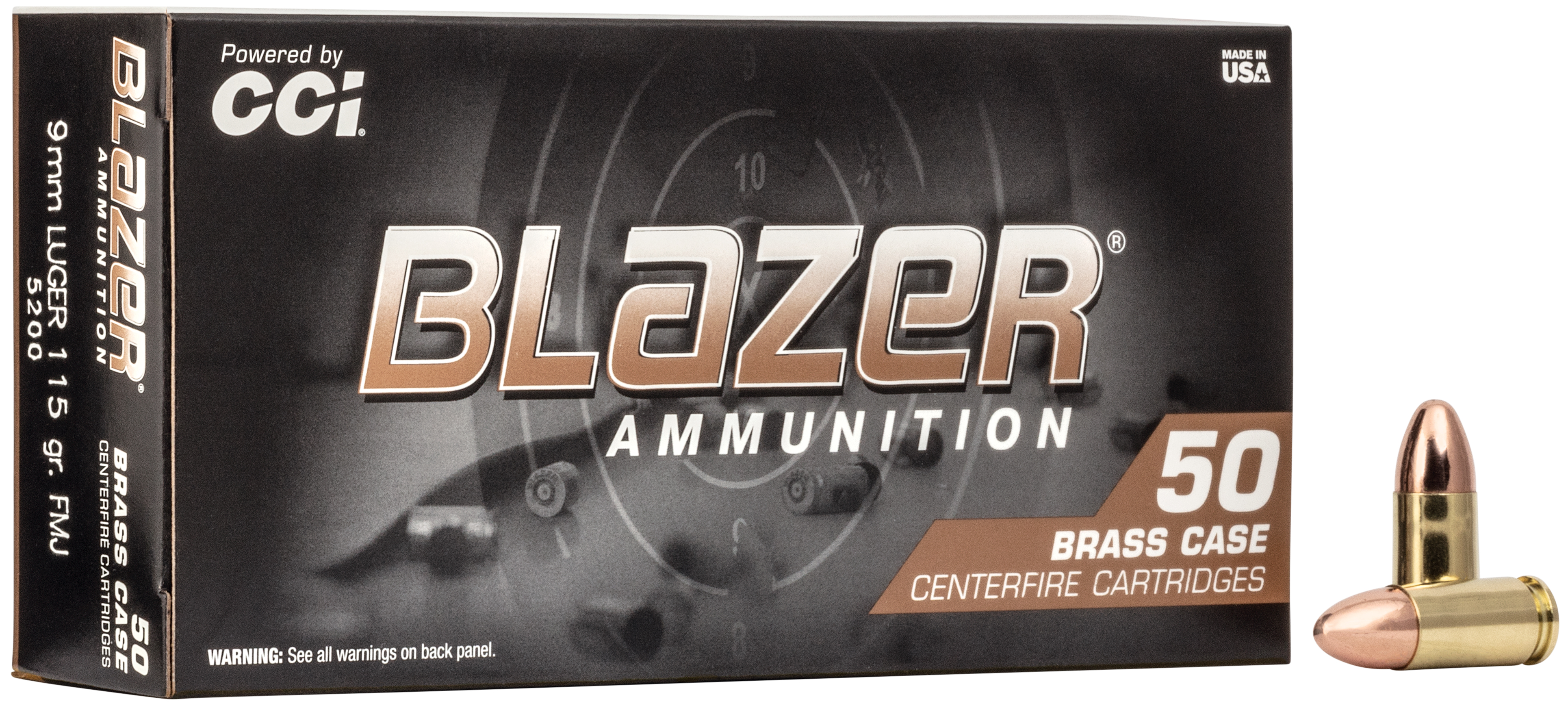 CCI BLAZER BRASS 9MM 115 GRAIN
