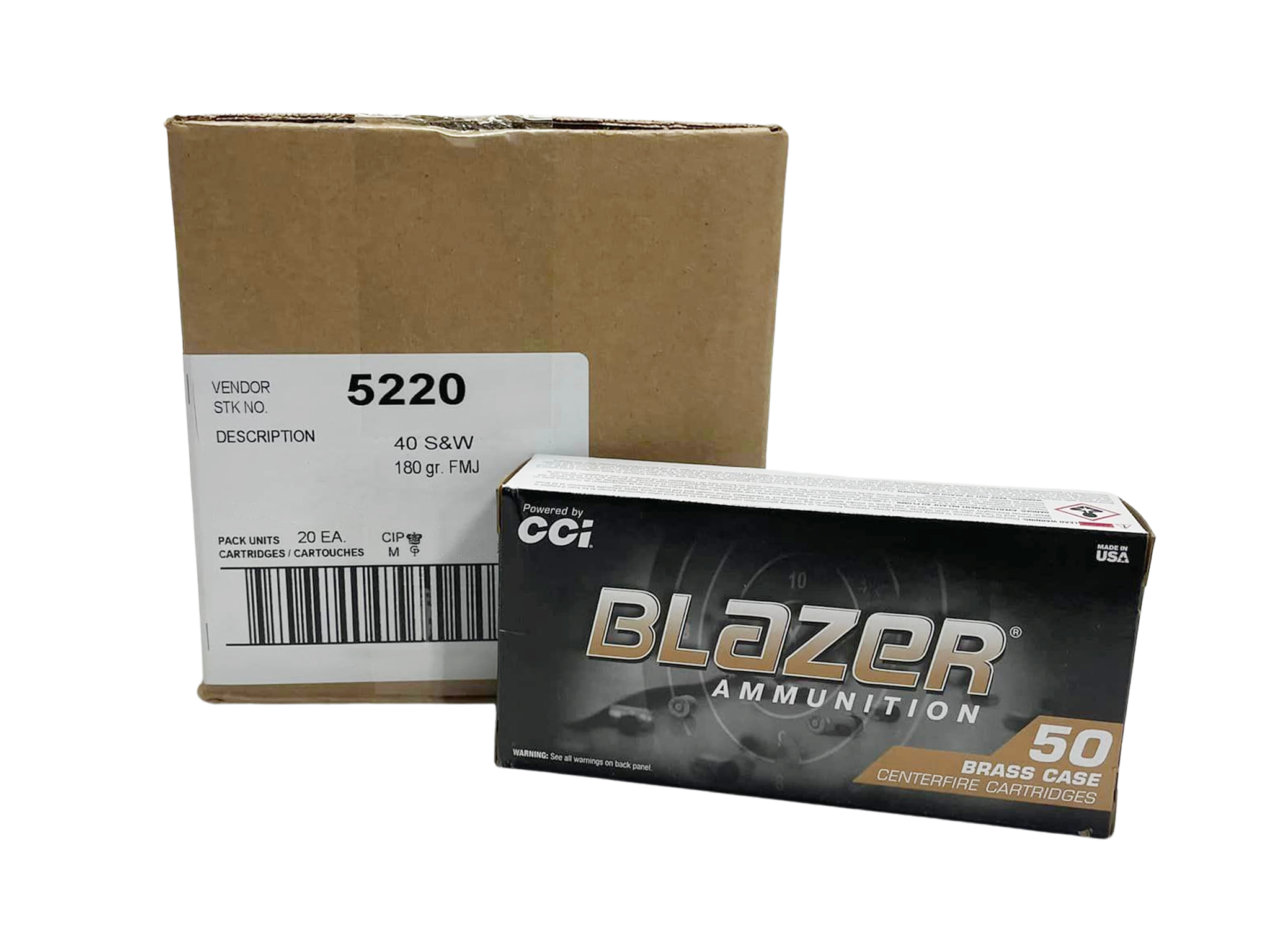 CCI BLAZER BRASS 40S&W 180 GRAIN