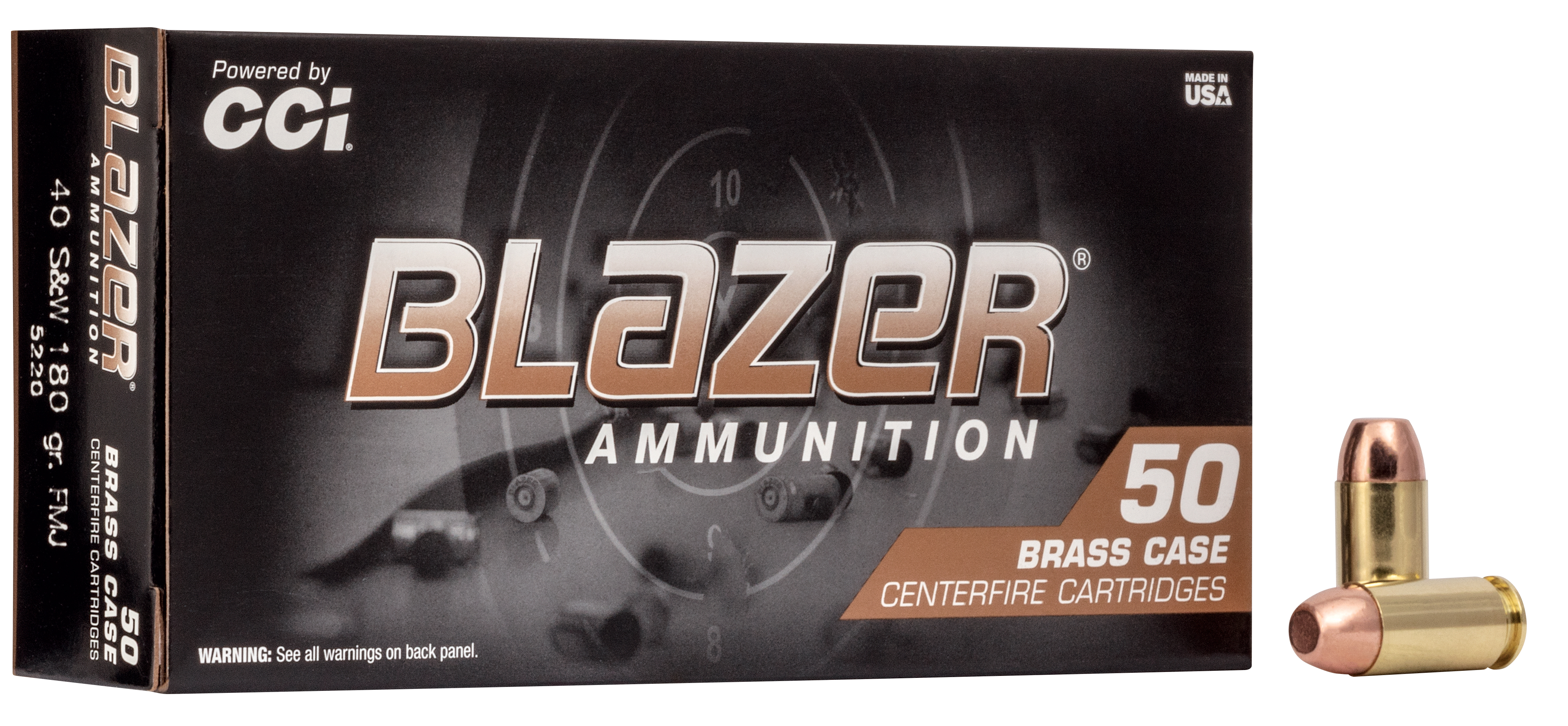 CCI BLAZER BRASS 40S&W 180 GRAIN