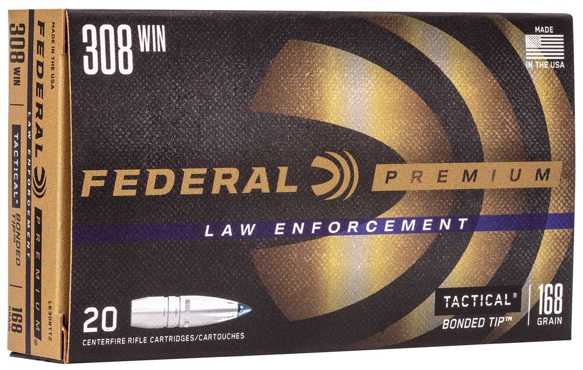 FEDERAL TACTICAL BONDED 308WIN 168 GRAIN