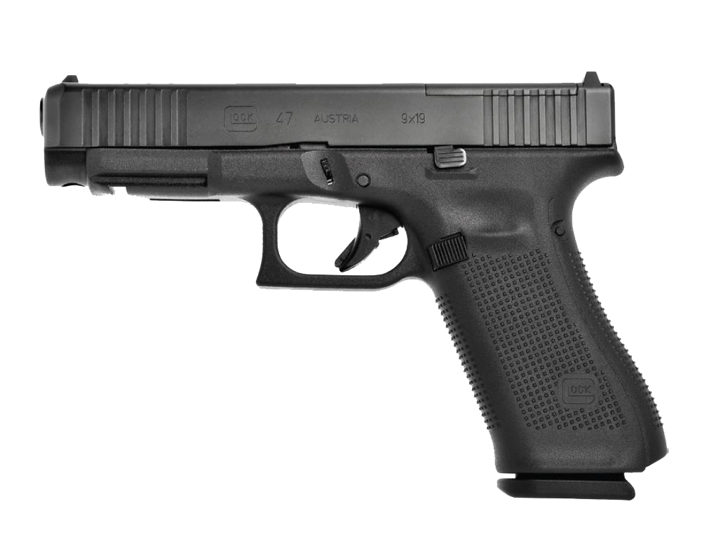 GLOCK 47MOS GEN5 9MM PISTOL BLACK, FRONT SERRATION