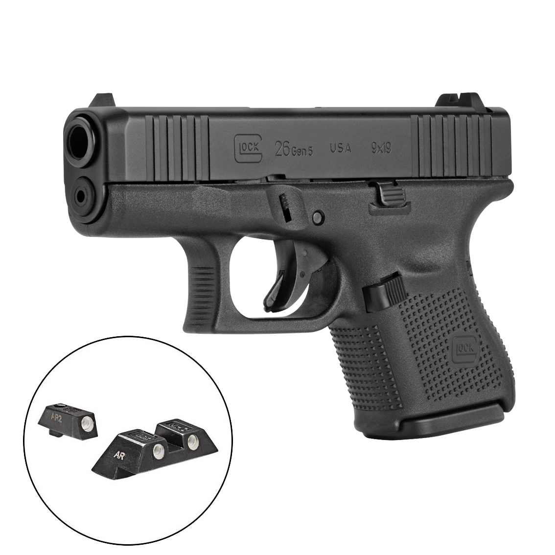 GLOCK 26 GEN5 9MM PSTL BLK GNS 5.5LB