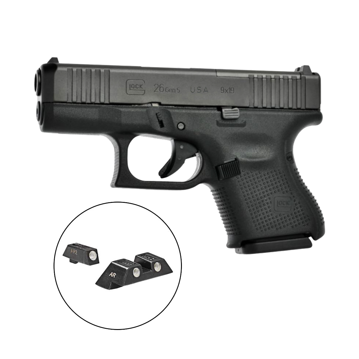 GLOCK 26 MOS GEN5 9MM PISTOL BLACK,