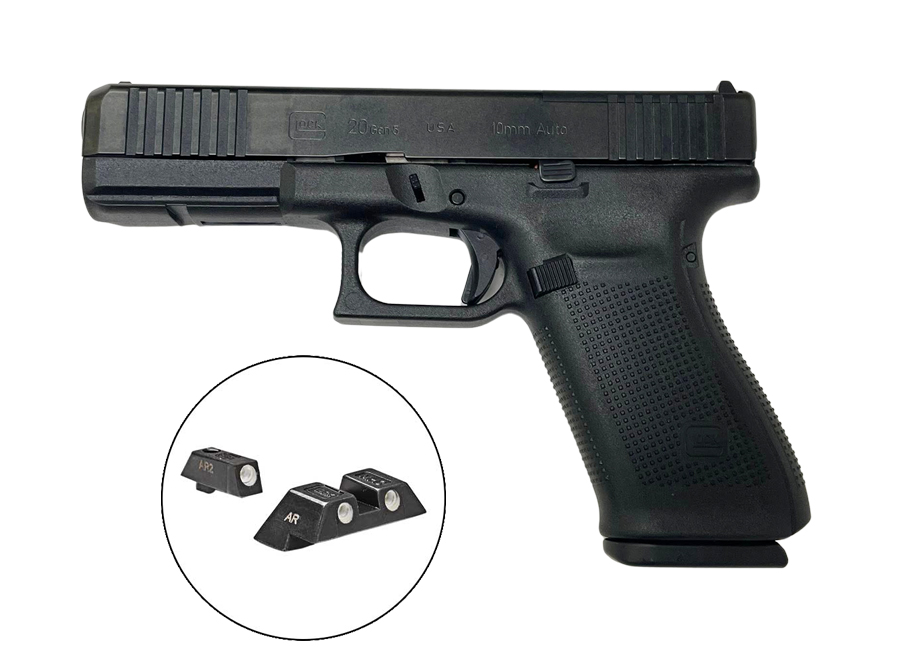 GLOCK 20MOS GEN5 10MM PISTOL BLACK, GLOCK NIGHT 