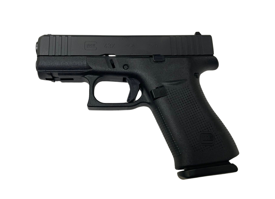 GLOCK 43X 9MM PISTOL, BLACK, FIXED SIGHTS, 5.5LB, US